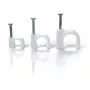 TRYTYT FLOP-O7 Braçadeira redonda para cabos com prego, 7 mm, branco, 100 unidades