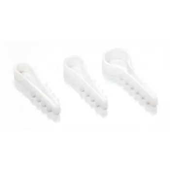TRYTYT UWO-10 clipes redondos para cabos, pack de 100, branco, 10 mm máx., fixação por prego, PP com prego de aço zincado