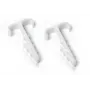 TRYTYT UWT-1 clipe duplo para cabo plano com prego de aço, branco, 100 unid.