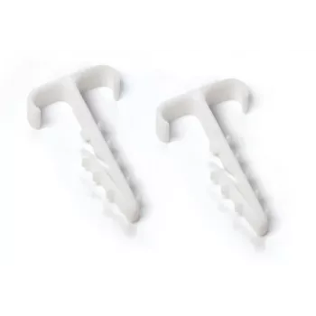 TRYTYT UWT-2 clipe duplo para cabo plano, branco, 100 unid.