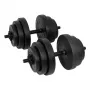 Tunturi conjunto de halteres de vinil de 28 kg com barras Spinlock