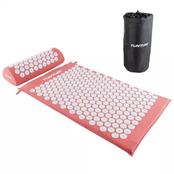 Tunturi Conjunto de tapete e almofada de acupressão – Ouro rosa