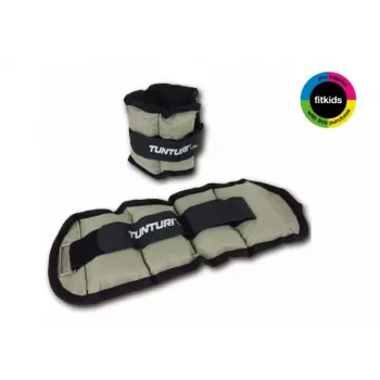 Tunturi Pesos de tornozelo e pulso 1kg x2, cinzento, neoprene com fecho de velcro