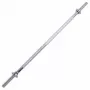 Tunturi barra de halteres 180 cm – barra padrão cromada em aço maciço para treino de força em casa