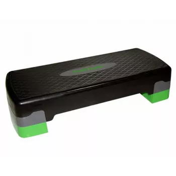Step de aeróbica Tunturi Easy (14TUSCL357) – Plataforma antiderrapante ajustável em 3 alturas, preto/cinzento