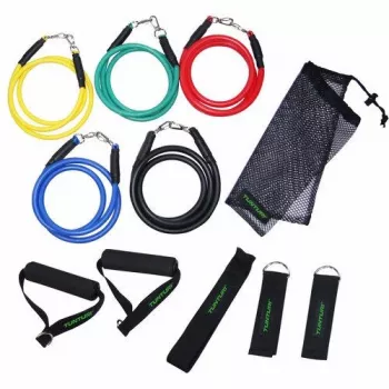 Tunturi Conjunto de faixas de resistência multifunções para exercício