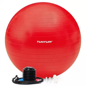 Bola de ginástica Tunturi Gymball Anti Burst com bomba 55 cm, vermelha