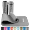 Tunturi tapete de fitness NBR, cinzento - 15mm tapete de exercício antiderrapante de alta densidade para yoga, pilates, treinos, 180x60cm