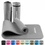 Tunturi tapete de fitness NBR, cinzento - 15mm tapete de exercício antiderrapante de alta densidade para yoga, pilates, treinos, 180x60cm