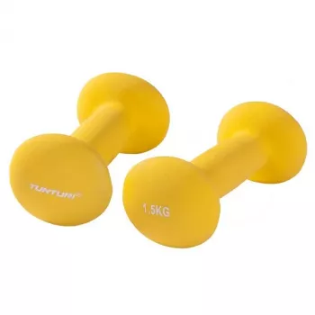 Tunturi Par de Halteres de Neoprene 1,5 kg Amarelo