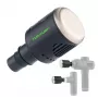 Pistola de massagem Tunturi com função de calor e frio, 5 velocidades, 6 acessórios, ecrã LED, recarregável, bolsa de transporte