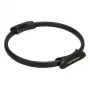 Tunturi anel de Pilates preto - anel de fitness flexível em fibra de vidro com pegas em espuma EVA para tronco, coxas, braços, peito, glúteos - 38 cm de diâmetro, resistência média, leve e portátil para Pilates, ioga, treino de força