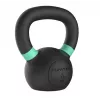 Tunturi Platinum kettlebell de ferro fundido 6 kg – revestimento em pó com pega ergonómica