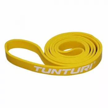 Banda de resistência Tunturi Power Band Light - amarela - 104 x 2,2 cm