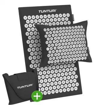 Tunturi Pro conjunto de tapete e almofada de acupressão, preto