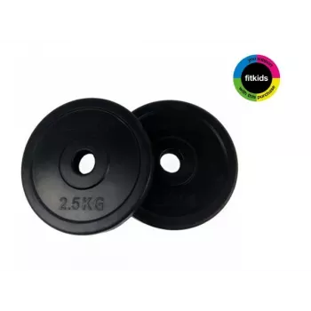 Discos de pesos de borracha Tunturi 2,5 kg, par