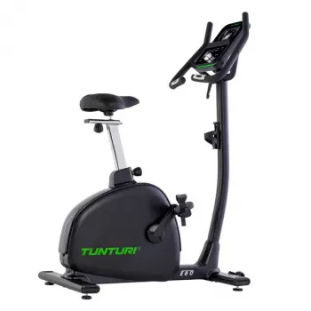 Bicicleta estática Tunturi Signature E60 com resistência eletromagnética, 32 níveis, volante de inércia de 14 kg, conectividade Bluetooth, ecrã LCD de 5,5 polegadas, peso máximo do utilizador 150 kg