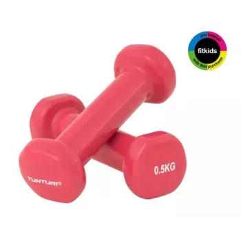 Tunturi Halteres de vinil 0,5 kg, rosa, 2 unid.