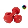 Tunturi Halteres de vinil 3,0 kg x 2 vermelho – Conjunto de halteres de peso fixo para treino em casa