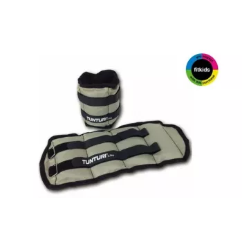 Halteres de mão e pé Tunturi 2kg cinzento - par ajustável em neoprene