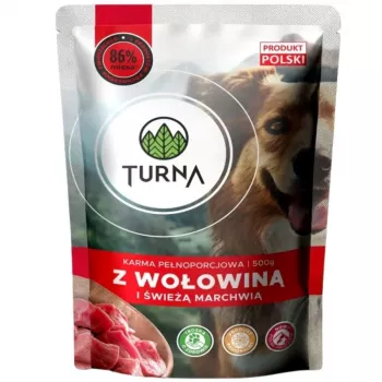 TURNA com carne de vaca comida húmida para cães 500g