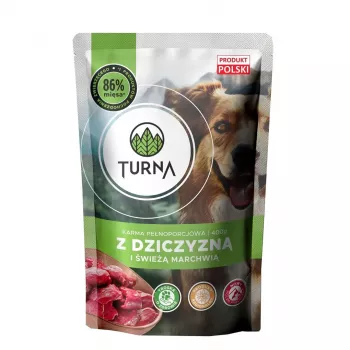 TURNA com carne de caça – Alimento húmido para cães – 400g