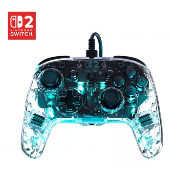 Turtle Beach Afterglow comando com fio para Nintendo Switch 2, transparente (TBC-8004-95)