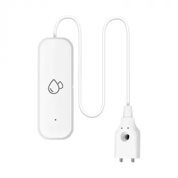 Detetor de água Wi-Fi TUYA HS085179 com alarme de 85dB, a pilhas, compatível com Alexa e Google Assistant