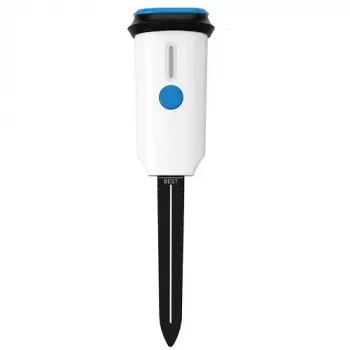Sensor de temperatura e humidade de solo TUYA Smart Wi-Fi, sonda de aço inoxidável IP67, app Tuya Smart Life, alimentação por 3x pilhas AA, branco