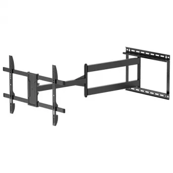 Suporte de TV ou monitor BRATECK-LPA84-463XL suporte de parede articulado para ecrãs de 43-100 polegadas, capacidade de carga 75 kg, VESA até 900x600 mm, preto mate