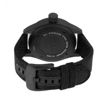 Relógio de quartzo para homem TW STEEL VS41-Volante 45mm mostrador preto bracelete de pele