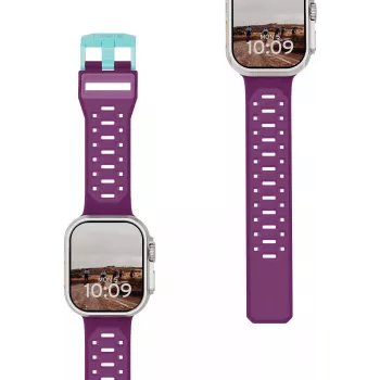 UAG Urban Armor Gear Pulseira Civilian para Apple Watch Ultra/44/45/46mm – Deep Purple/Aqua 194002114E5F
