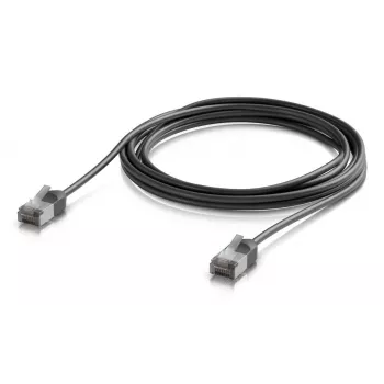 UBIQUITI UACC-CABLE-PATCH-OUTDOOR-C6A-3M-BK Cabo de rede Cat6a blindado ultrafino para exterior (3 m, preto)