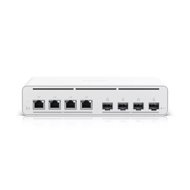 Ubiquiti UISP-S-PLUS-EU Switch PoE++ de 8 portas 2,5GbE com uplink 10G SFP+, 200W Budget