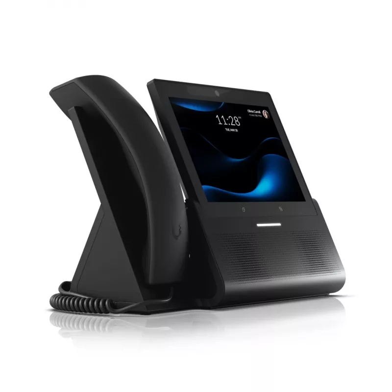 Ubiquiti UniFi Talk UTP-G3-Touch-Enterprise telefone de secretária VoIP com ecrã tátil, preto, Wi-Fi