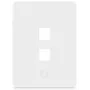 Ubiquiti Placa de Parede Universal Keystone Clean, Acabamento Personalizável, 2 Portas Vertical (UACC-WP-KEYSTONE-V-2P)