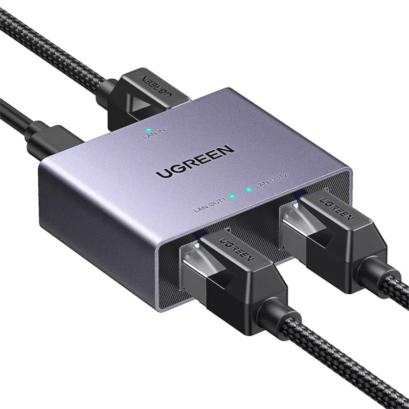 UGREEN NW301 Divisor Gigabit Ethernet 1-to-2, 1000 Mbps, RJ45