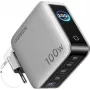 UGREEN 100W GaN Tech Nexode Pro Carregador de parede 5 em 1 com ecrã inteligente e controlo tátil, 4x USB-C e 1x USB-A, cinzento 65620
