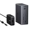 UGREEN Estação de acoplamento USB-C 14 em 1 com DisplayPort duplo, HDMI, 100W PD, Gigabit Ethernet, leitor de cartões SD/TF e áudio de 3,5 mm