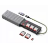 UGREEN Leitor de cartões SD/Micro-SD USB 3.0 2-em-1 com estojo de armazenamento, cinzento