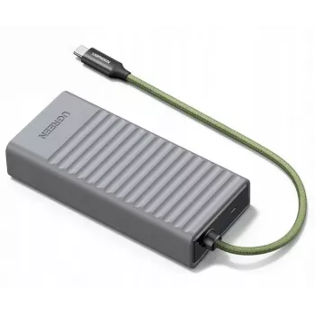 UGREEN Leitor de cartões SD/Micro-SD USB 3.0 2-em-1 com estojo de armazenamento, cinzento