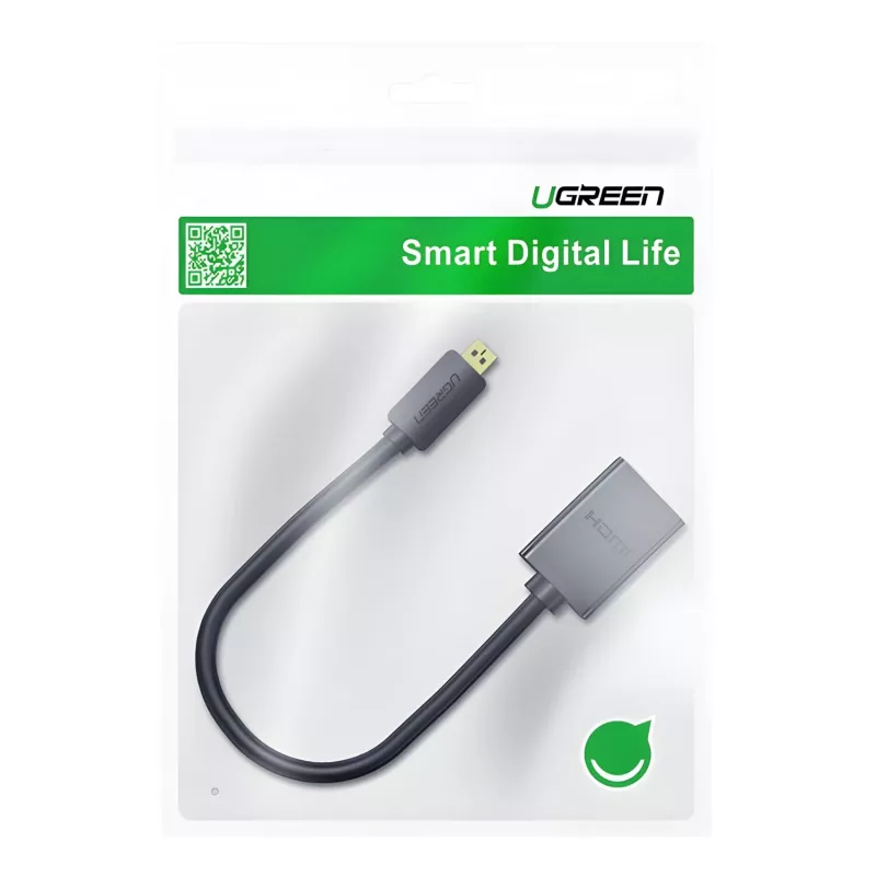 Adaptador UGREEN 20134-20134 Micro-HDMI macho para HDMI fêmea - Preto