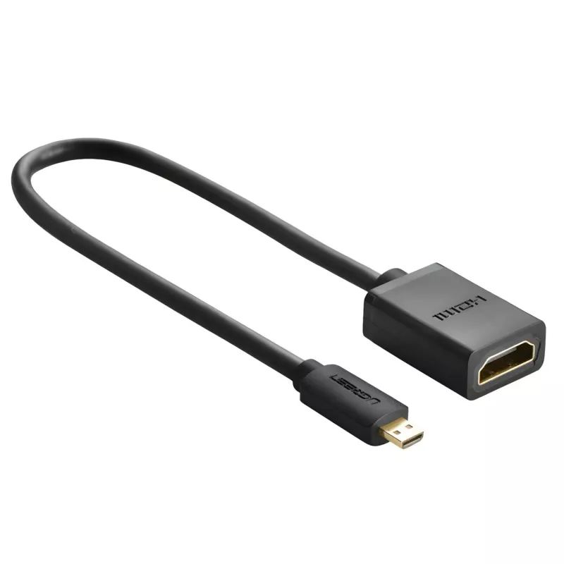 Adaptador UGREEN 20134-20134 Micro-HDMI macho para HDMI fêmea - Preto