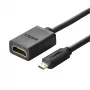 Adaptador UGREEN 20134-20134 Micro-HDMI macho para HDMI fêmea - Preto