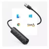 UGREEN Hub USB 4 em 1 com 4x USB-A 3.0 PD DC 12V 0,25m preto (CM416 10915)