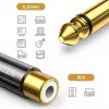 Adaptador UGREEN 6,35 mm jack para RCA fêmea dourado AV169 80731
