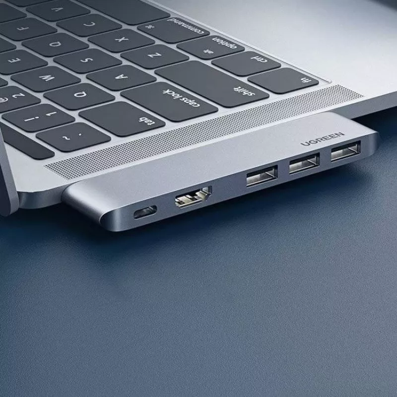 UGREEN 60559 hub USB-C 5 em 2 para MacBook Pro/Air, USB-C PD 100W, HDMI 4K, 3x USB 3.0