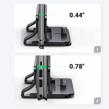 UGREEN Suporte vertical de alumínio para MacBook portátil tablet (20471 LP258) cinzento escuro