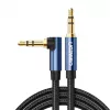 Cabo AUX angular UGREEN 2 x mini jack 3,5 mm 1 m azul (AV112)