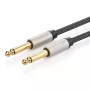Cabo UGREEN AV128 10639 mono TS 6,35mm jack para 6,35mm jack 3m - cinzento